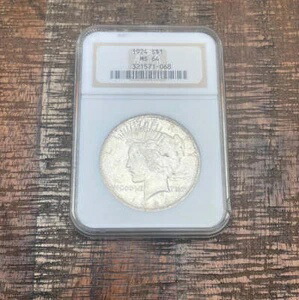 1924年 1ドル アメリカ平和ドル NGC MS64
