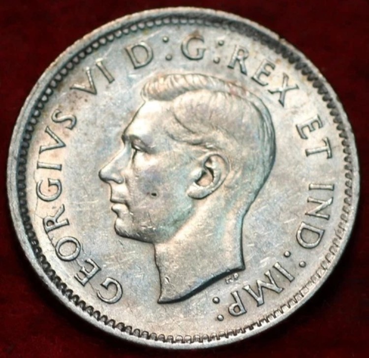 ???? 1942年 ジョージ6世 10セント銀貨（カナダ）未流通