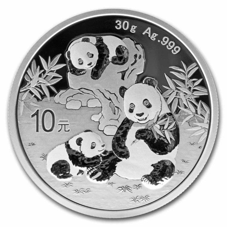 2025年 中国 30グラム シルバーパンダ BU（カプセル入り）