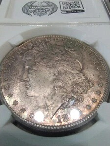 1879年 S モーガン銀貨 - 美しい / 希少な紫色のサイドトーン。今すぐ鑑定を！