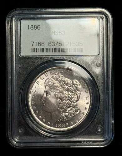 PCGS MS63 1886年 モルガン銀貨 Gen 2.1 OGH