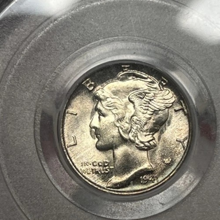 1941-S 10セント マーキュリーダイム PCGS MS66FB