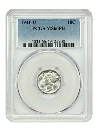 1941-D 10C PCGS MS66FB - マーキュリーダイム