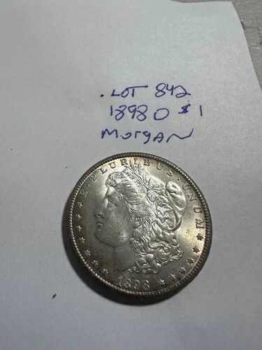1898-O 1ドル モルガン銀貨 ロット番号842