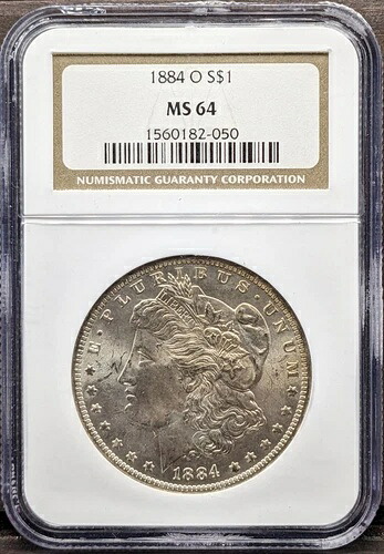 1884-O モルガン銀貨 NGC MS64