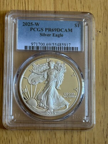 2025 W シルバー イーグル PCGS PR69! ディープカメオ!