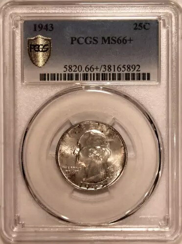 1943-P ワシントン クォーター - PCGS MS66+ - #C5213