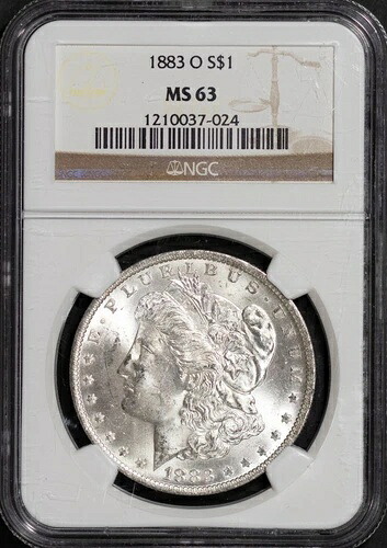 1883-O 1ドル銀モルガンドル MS 63 NGC # 1210037-024 + ボーナス