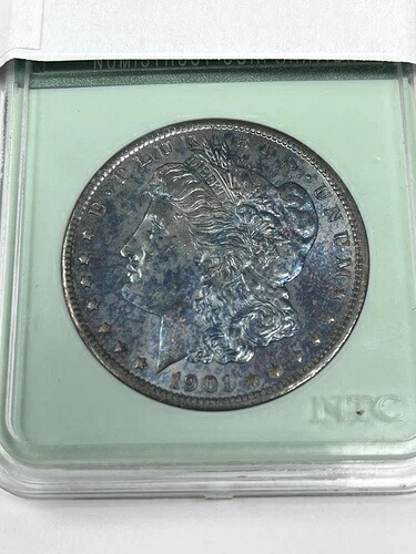 1901-O グレートデイト モーガン シルバー ドル 90% 1ドル コイン 米国製 ブルートーン