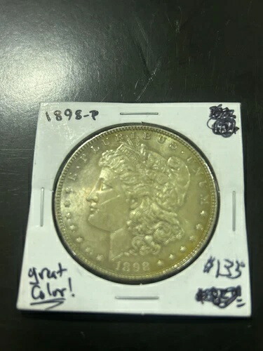 1898年モルガン・ダラー、高品質、美しい色。ぜひ出品リストをご確認ください?? 58,685円