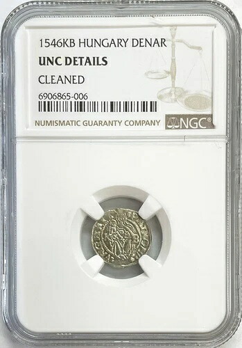 1546 KB 銀貨 ハンガリー 聖母子像 デナル フェルディナンド コイン NGC UNC*
