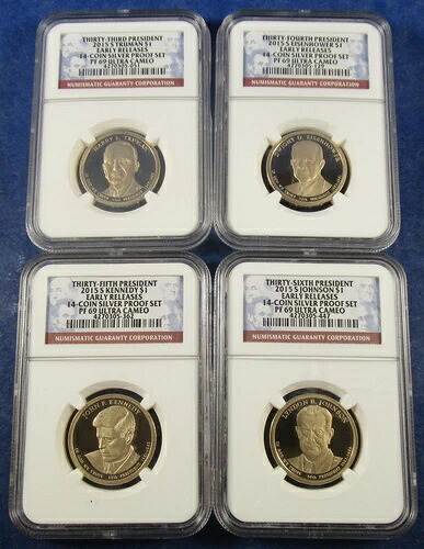 2015 S NGC PF69 早期リリース 大統領ドルセット - シルバープルーフセット
