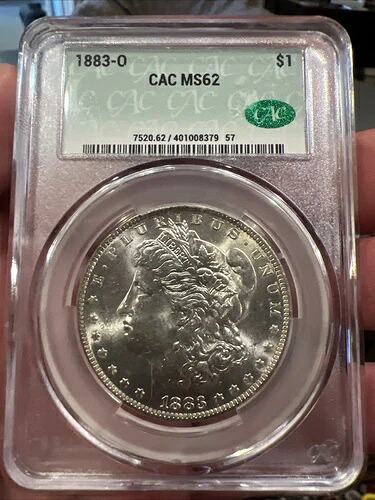 1883年 O モルガン銀貨 CAC MS62 美しい光沢