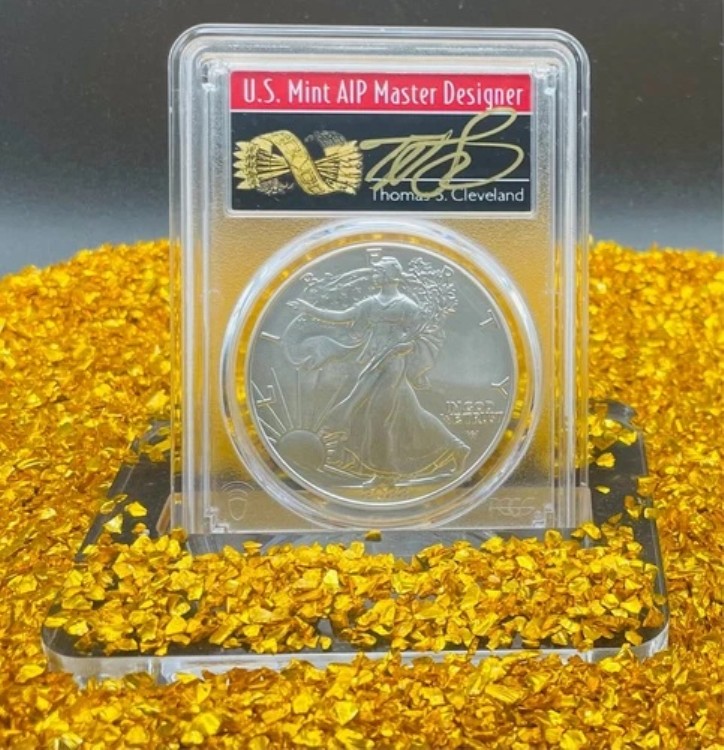 2022年 1ドル シルバーイーグル PCGS MS70 ファーストストライク クリーブランド サイン入り 新品同様！500枚中1枚