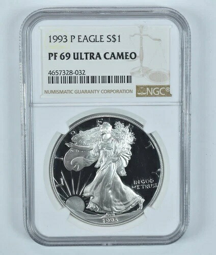 1993-P アメリカン シルバー イーグル PF69 UCAM NGC ブラウンラベル