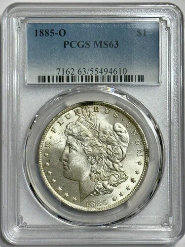 モルガン銀貨 1885 O PCGS MS 63 未流通 90%銀 1ドル硬貨