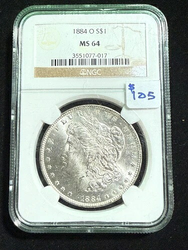 1884年 O モルガン シルバードル NGC MS 64