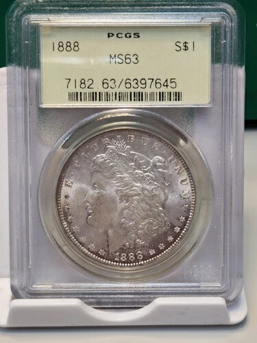 1888年 モルガン銀貨 PCGS MS63 OGH オールドグリーンホルダー