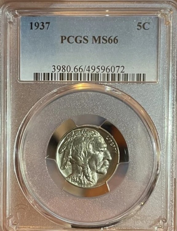 1937年 PCGS MS66 バッファローニッケル