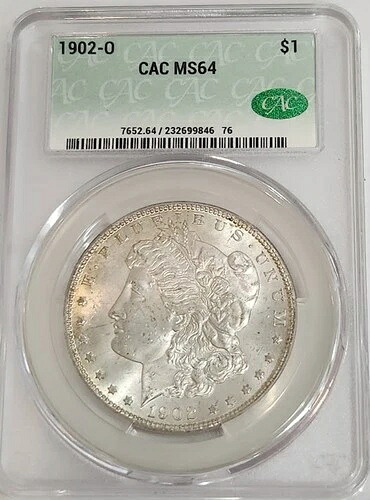 1902-O MS64 モルガン銀貨 CACG