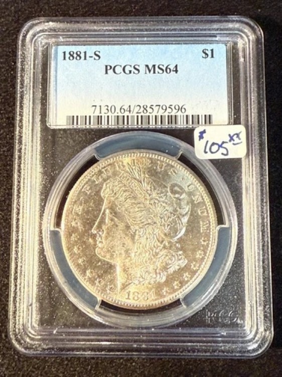 1881年 S モルガン・ダラー PCGS MS64
