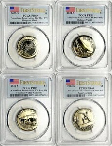 2022 S Rev プルーフ イノベーションダラー 4枚セット PCGS PR 69 ファーストストライク