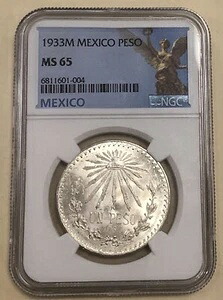 MS65 1933 M メキシコペソ NGC メキシコラベル *1004