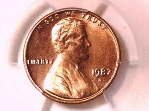 1982年 D リンカーン記念セント PCGS MS 66 RD ブロンズ 39412555