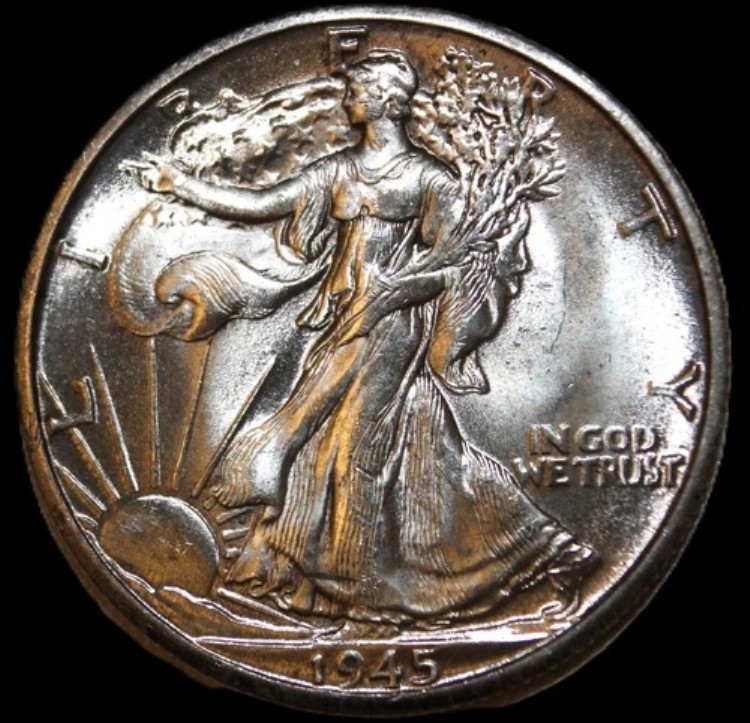 1945年ウォーキング・リバティ・ハーフドル - チョイスBU/送料無料 - JAM238 58,685円