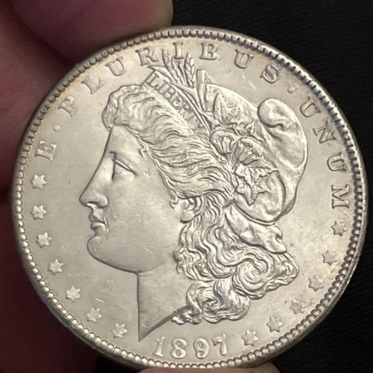 1897年 モルガン シルバー ダラー シルバー コイン、ゴージャスなソリッド ジェム BU++