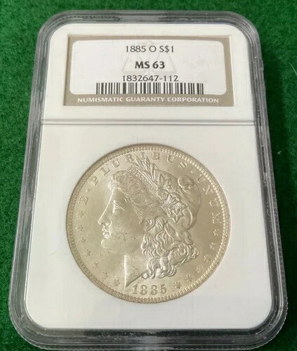 1885 O モルガン・ダラー NGC MS 63 - 3