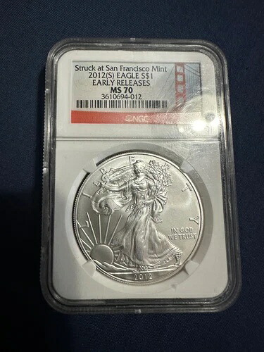 2012-S シルバーイーグル アーリーリリース パーフェクト 70 NGC MS70 NI0028