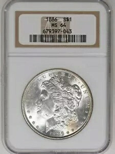 1886年モルガン・ダラー MS 64 NGC