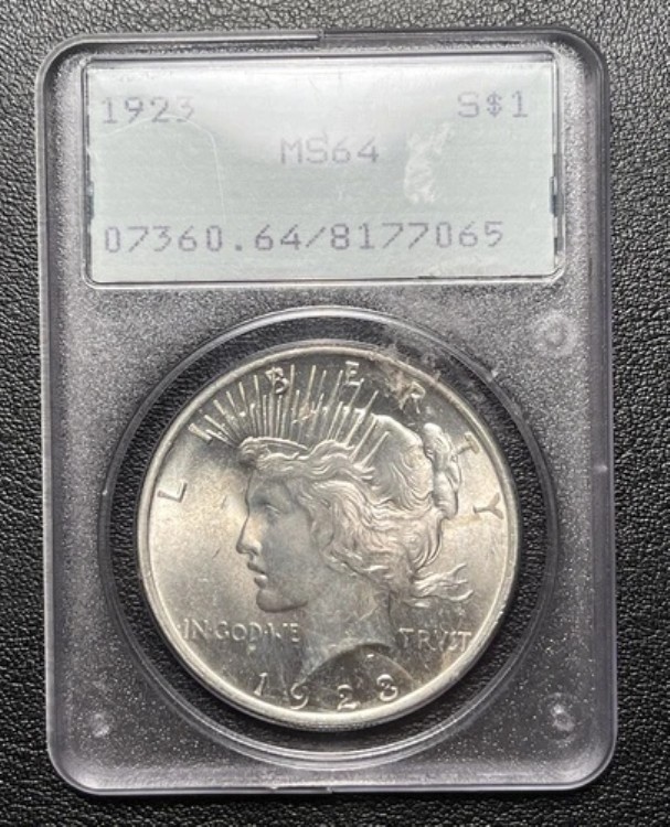 PCGS MS64 1923年 ピースダラー OGH ラトラー