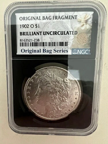 オリジナルバッグの破片 1902-O モルガン・ダラー NGC ブリリアント アンサーキュレート