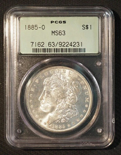 1885 **O** モルガン銀貨 **PCGS MS63 ブライトホワイト** ** 214