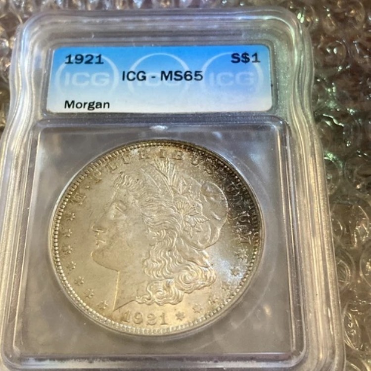 1921年 モルガン銀貨 ICG MS65 モルガン最後の年