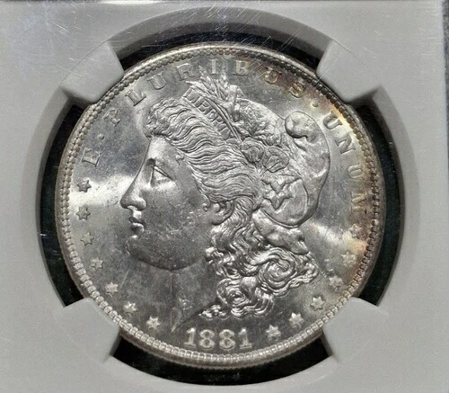 1881年 S モルガン銀貨 - NGC MS64