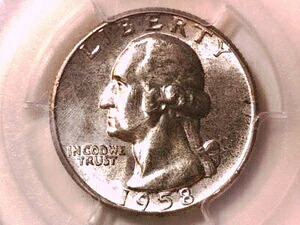 1958年 P ワシントン クォーター PCGS MS 65 タイプ B Rev FS-901 32076942