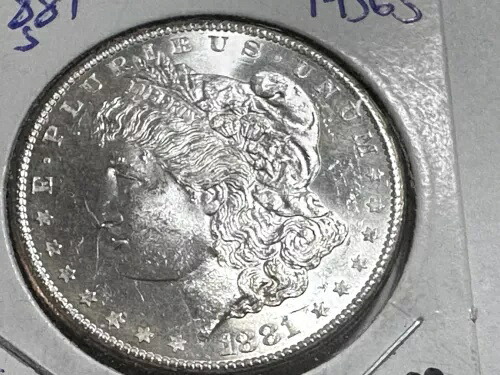 1881年製 モルガン銀貨 BU ロット番号 651