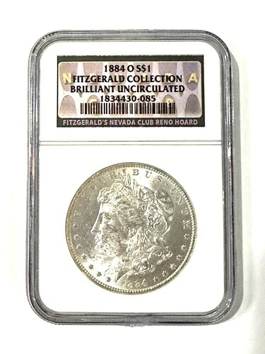 1884年 O NGCブリリアント未流通モルガン銀貨 フィッツジェラルドコレクション