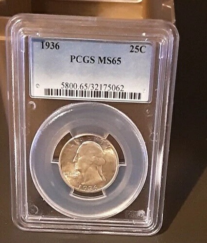 1936-P ワシントン クォーター - PCGS MS65