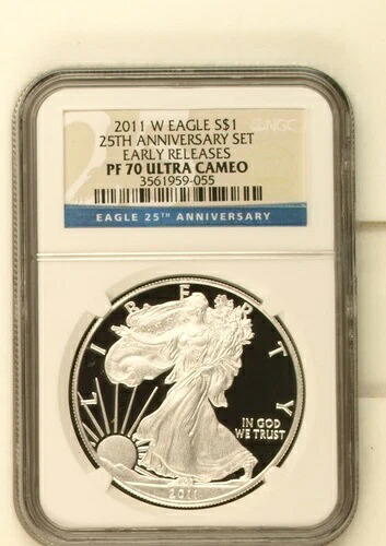 2011 シルバーイーグルス NGC PF-70 ウルトラカメオ 25周年記念セット 早期リリース