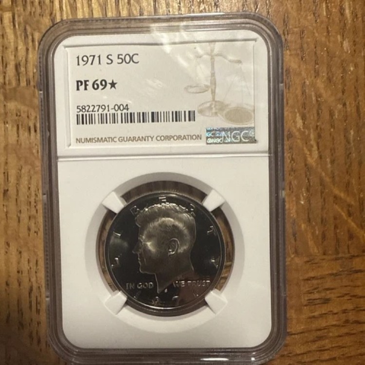 1971-S 50セント ケネディ ハーフダラー プルーフ - NGC PF 69?? (STAR ) / 希少グレード