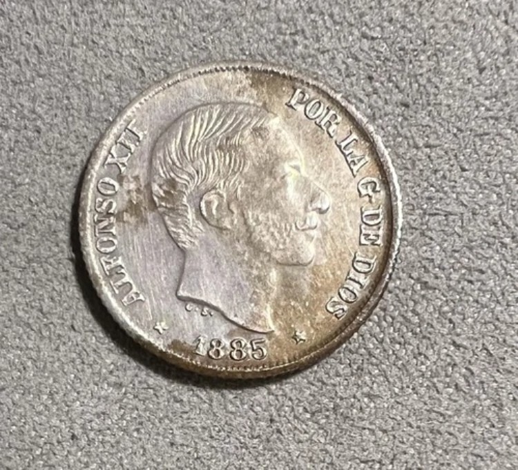 1885年 スペイン領フィリピン 10センタボ 未流通