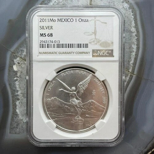 2011年 メキシコ 1オンス リベルタッド .999 純銀 NGC MS68 #2943174-013 52,800円
