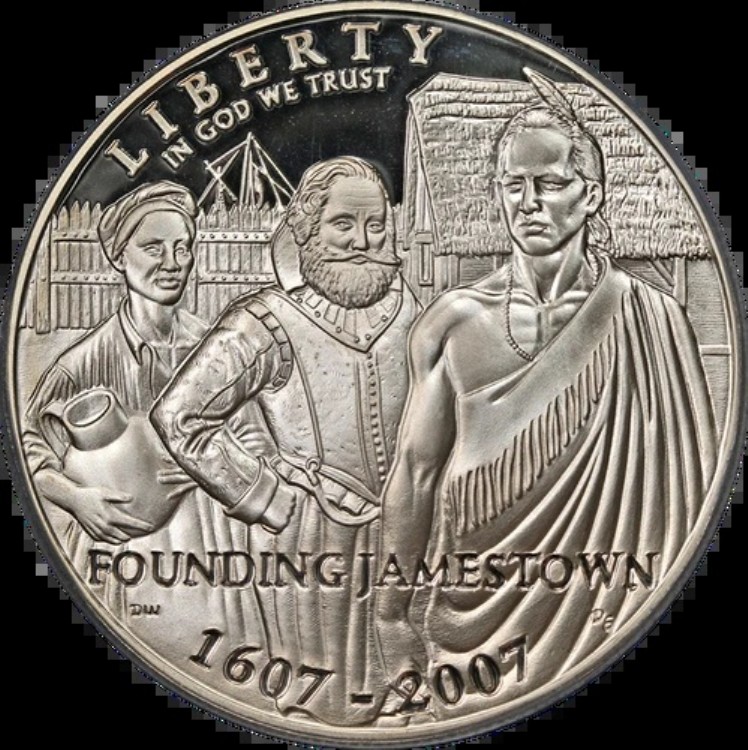 2007-P ジェームズタウン記念銀貨 $1 PCGS PR70 DCAM