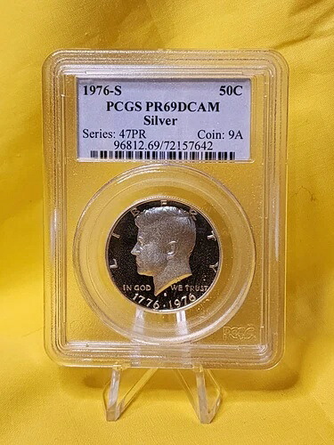 1976-S シルバー プルーフ ケネディ 50セント ハーフドルコイン PCGS PF 69 DCAM 52,800円