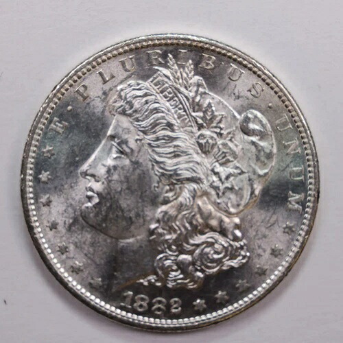 1882-S モルガン銀貨、新品同様、店頭販売番号 DR0653