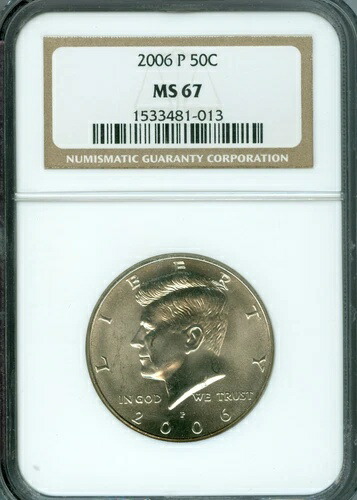 2006 P ケネディ ハーフ ダラー NGC MS67 2ND FINEST グレード ビジネス ストライク。